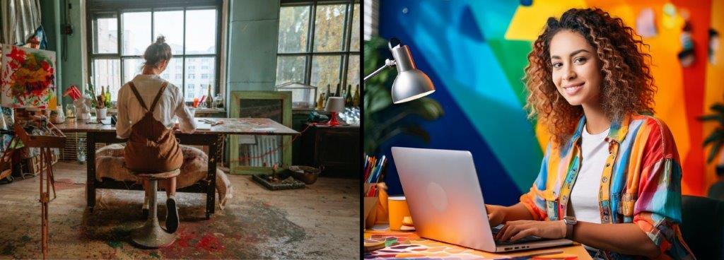 Kreatives Arbeiten zwischen Kunst und Digitalem Medien, Kultur & Kreatives